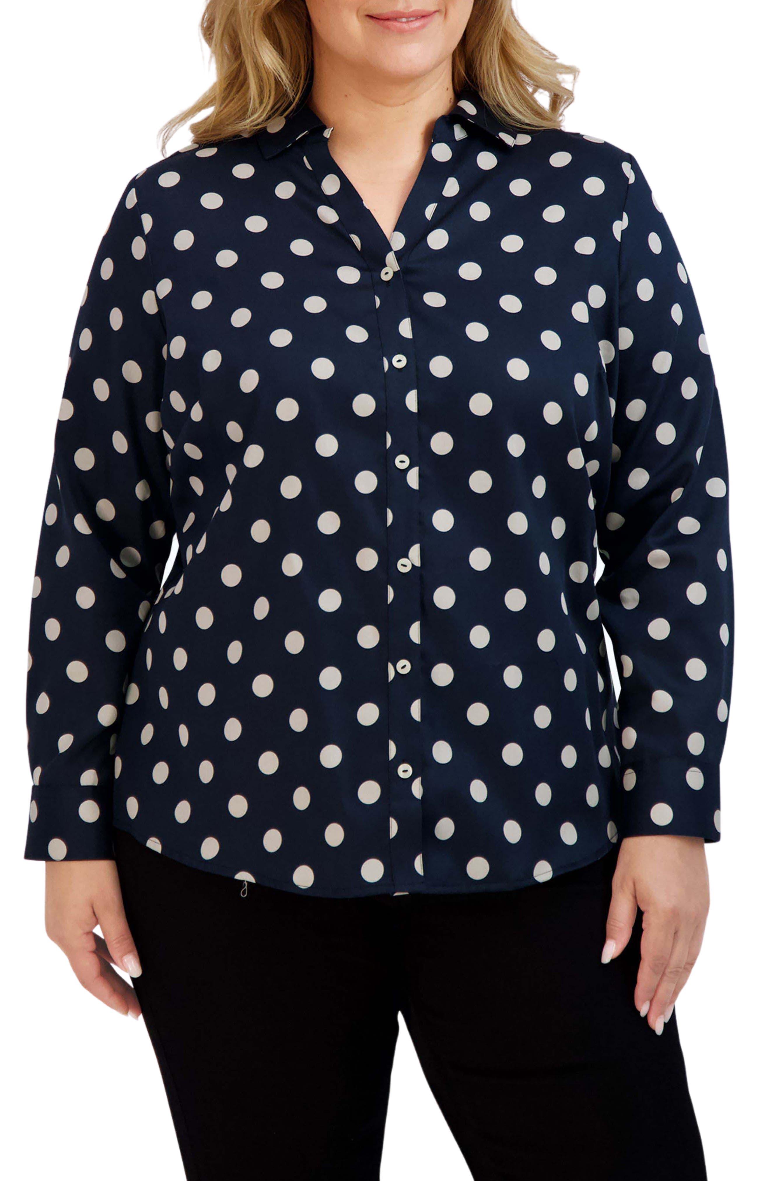 nordstrom polka dot blouse
