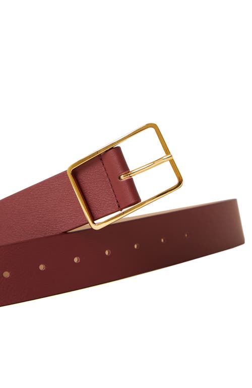 Shop B-low The Belt Milla Leather Belt In Maroon Gold