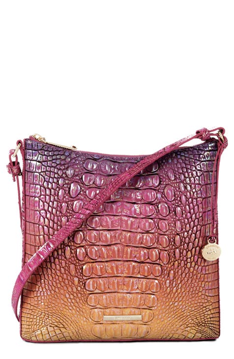Brahmin Hot Pink Purse with gold hardware