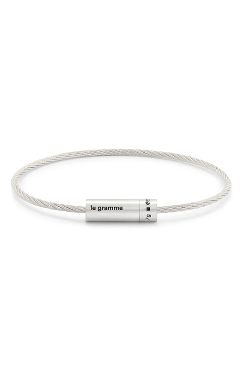 le gramme Men's 7G Brushed Sterling Silver Cable Bracelet at Nordstrom, Cm