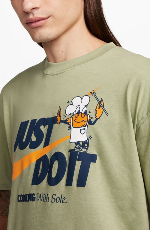 Shop Nike Max90 Cooking With Sole Graphic T-shirt In Oil Green
