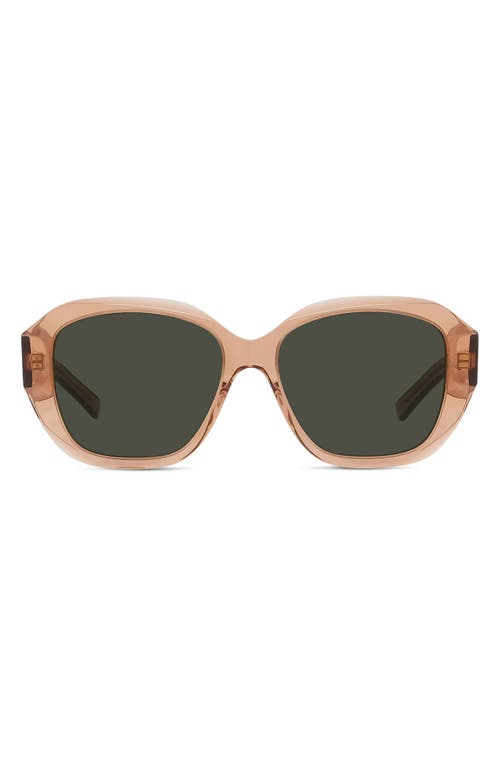 Givenchy GV Day 55mm Round Sunglasses in Shiny Orange /Green at Nordstrom