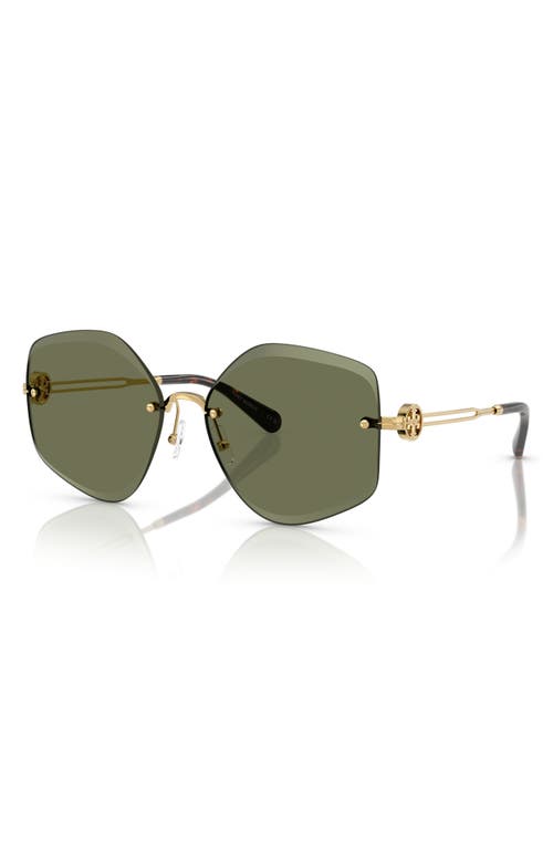 Tory Burch Ty6111 Geometric Sunglasses In Gold