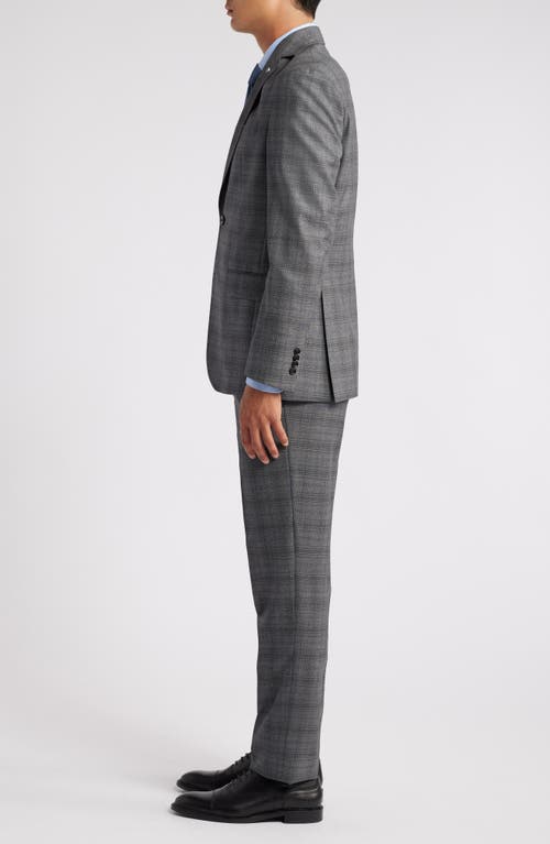 Shop Ted Baker London Karl Slim Fit Deco Plaid Wool Suit In Mid Grey