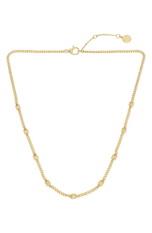 Shop Allsaints Nugget Collar Necklace In Gold