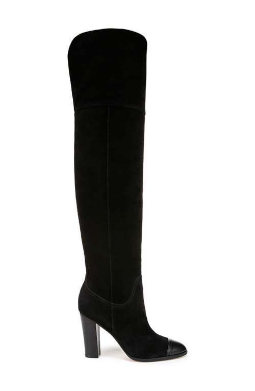 Shop Veronica Beard Conrad Over The Knee Boot In Black/black