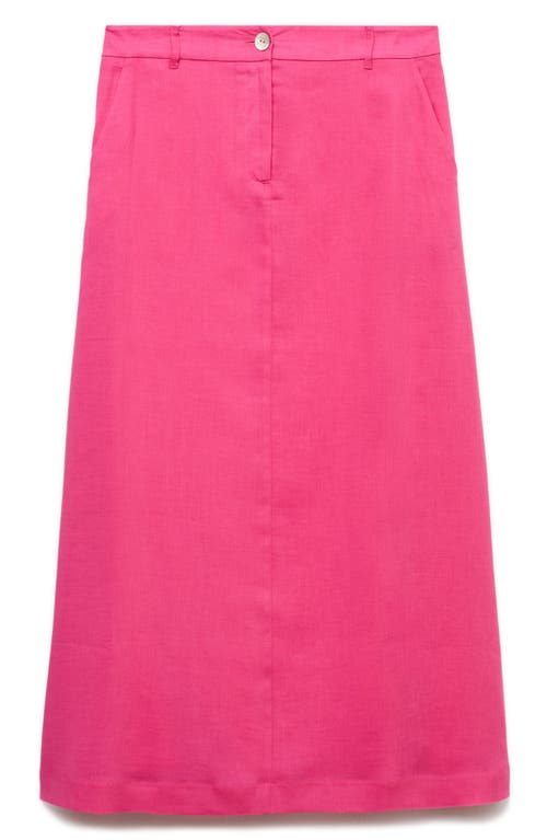 Mango Women's Long Lyocell Skirt In Pink