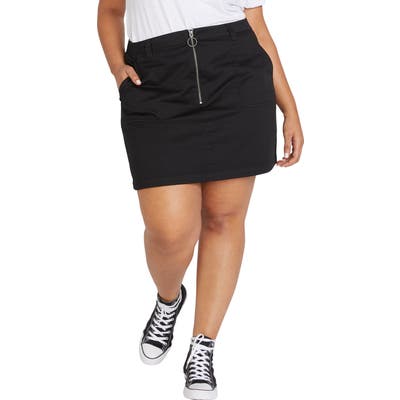 Plus Size Volcom Frochickie Skirt, Black