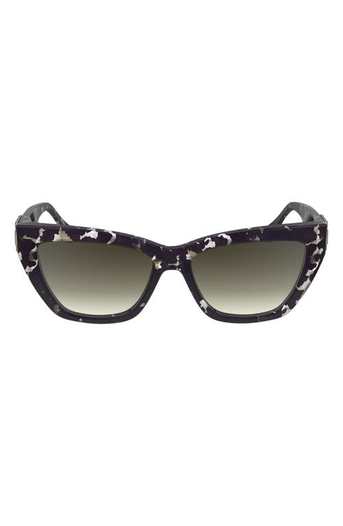 Shop Victoria Beckham Chain 55mm Cat Eye Sunglasses In Black Havana