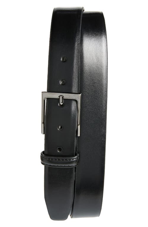 Carmine Leather Belt in Black