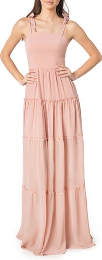 Dress the Population Adonia Tiered Tie Strap Maxi Dress | Nordstrom