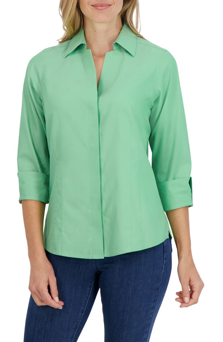 Foxcroft Taylor Fitted Non-Iron Shirt | Nordstrom