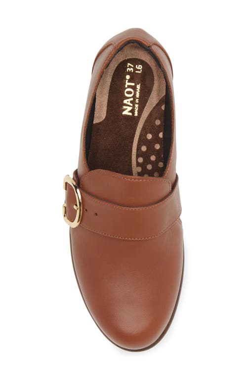 Naot Viscol Monk Strap Loafer In Caramel Leather