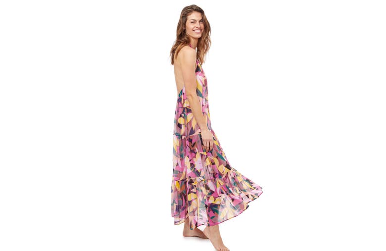 Shop Profile By Gottex Gioa Cover-up Dress In Multi Pink