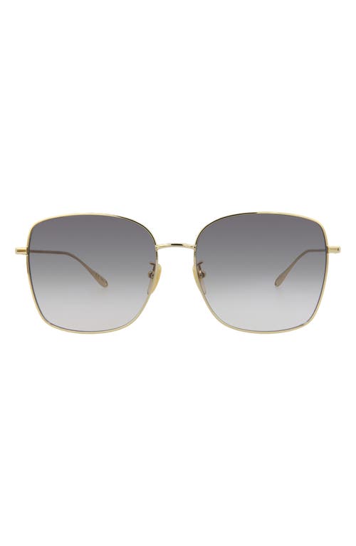 Shop Gucci 60mm Novelty Sunglasses In Gold Gold Grey