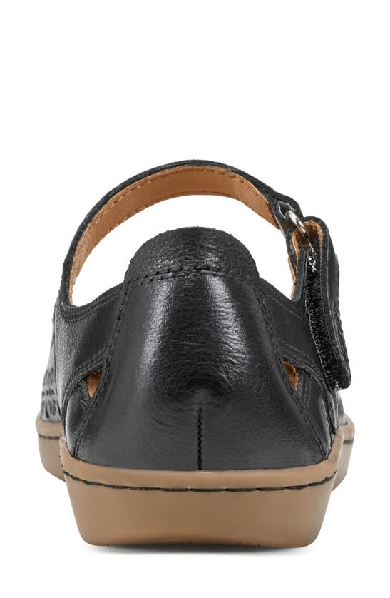 Earth Women's Lady Perforated Mary Jane Flats In Black