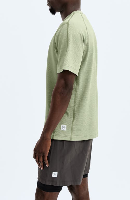 Shop Reigning Champ Solotex® Mesh Tiebreak Performance T-shirt In Mineral Green