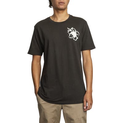 Rvca Mono Flower Graphic T-Shirt, Black