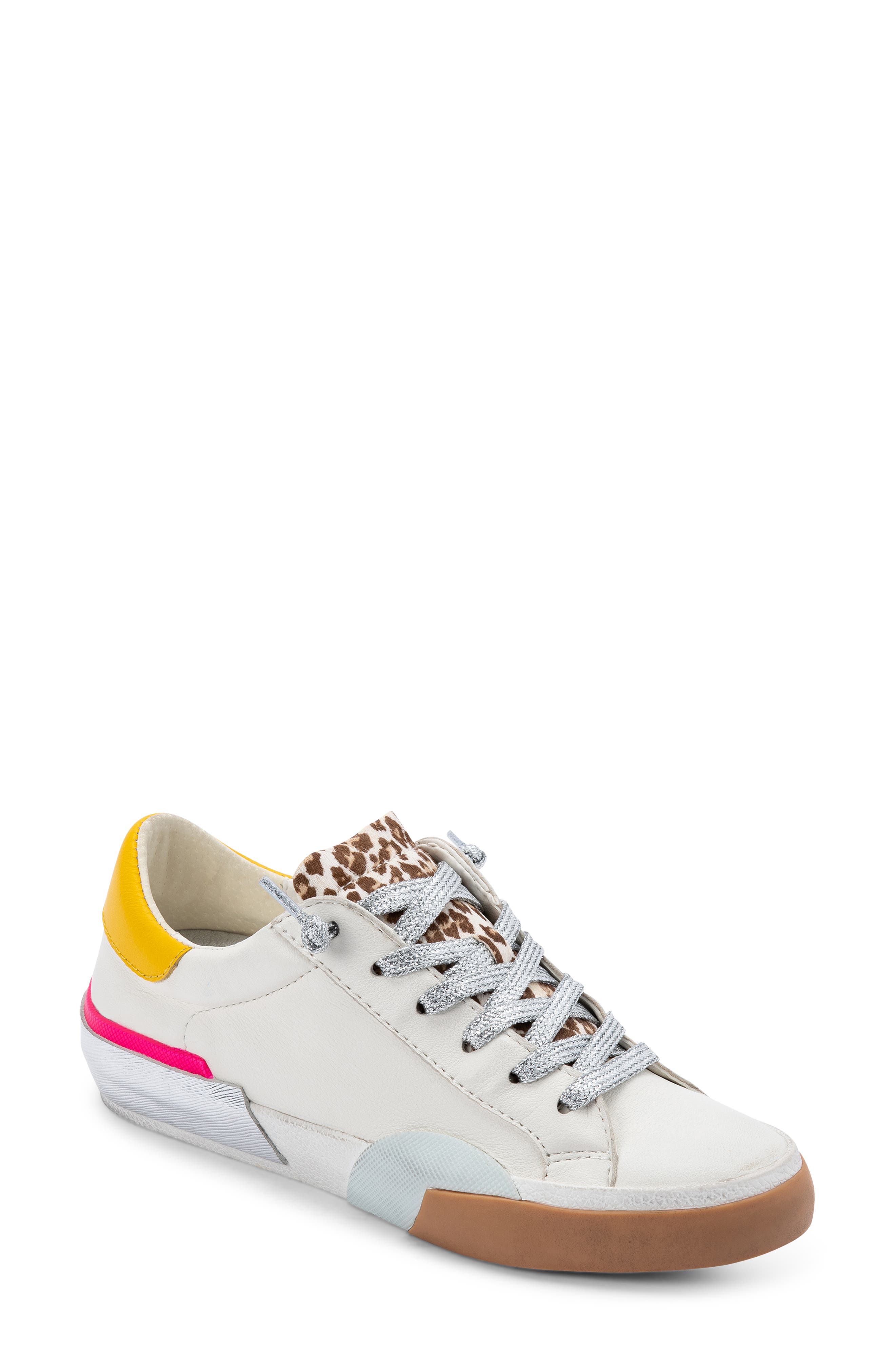 Dolce Vita Women's Zina Low Top Sneakers In White Multi Leather
