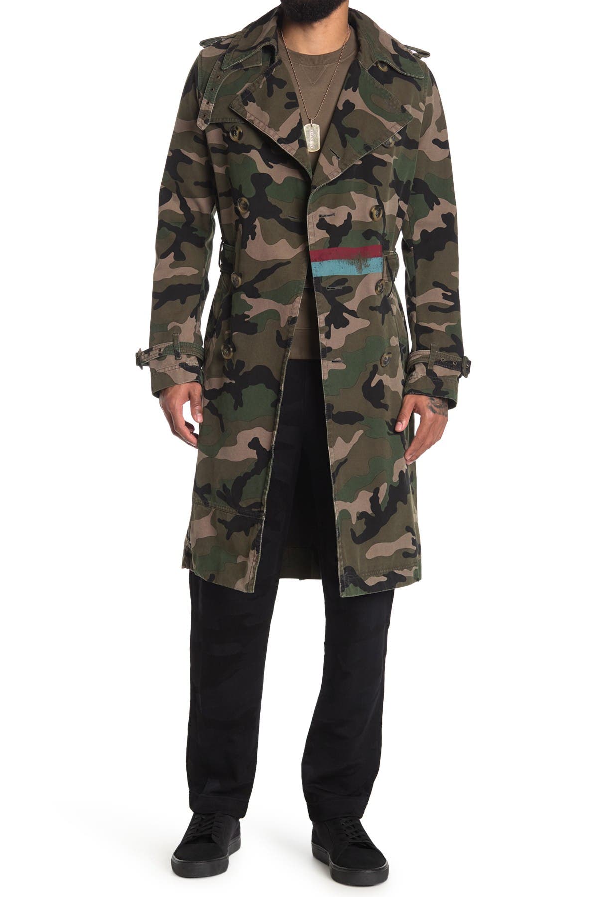 camouflage long coat