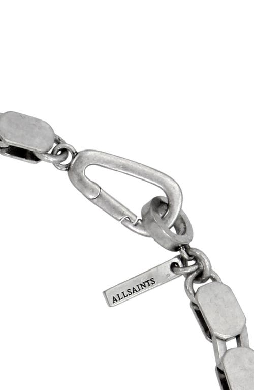 Shop Allsaints Flat Chain Bracelet In Warm Silver