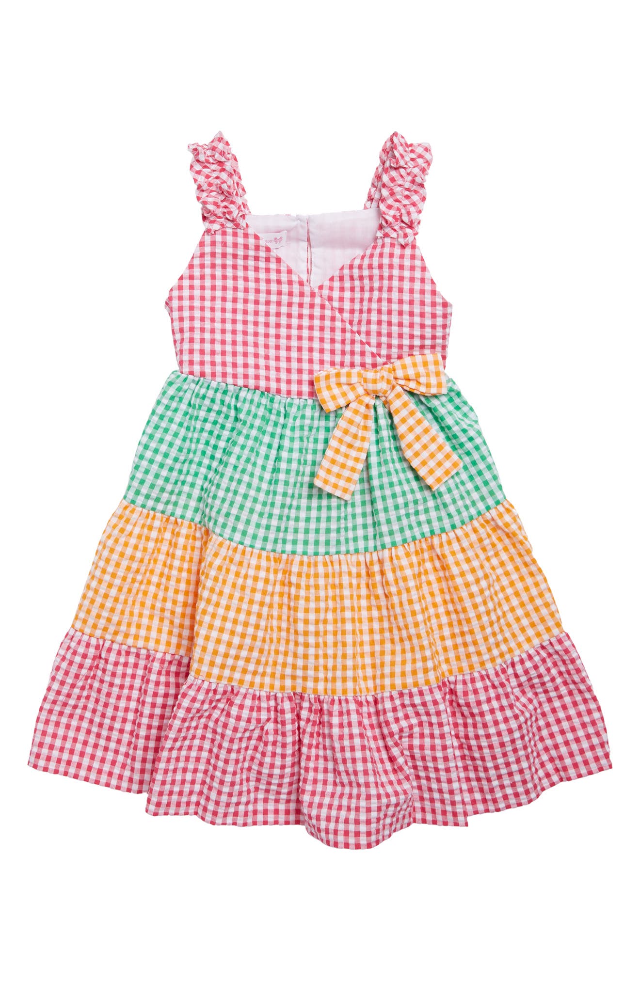 COLORBLOCK GINGHAM DRESS main image 0