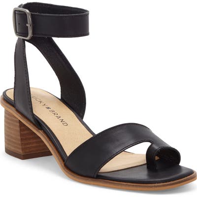 Lucky Brand Loklin Ankle Strap Sandal, Black
