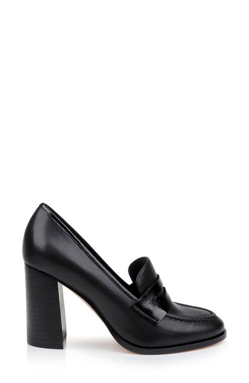 Shop L Agence L'agence Blanche Penny Loafer Pump In Black Leather