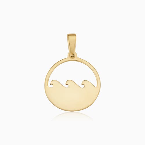 Shop Oradina 14k Yellow Gold Making Waves Pendant Charm