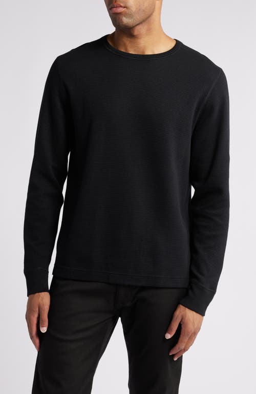 Reigning Champ Lightweight Long Sleeve Cotton & Modal Blend Waffle T-Shirt in Black 