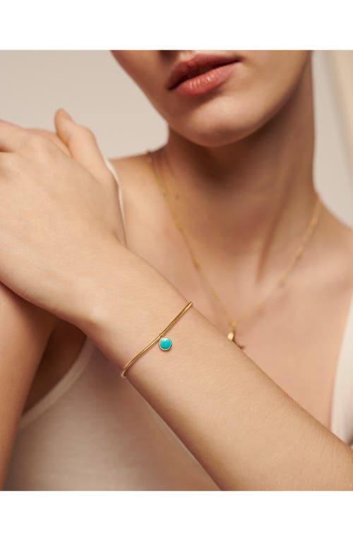 Shop Monica Vinader Eclipse Amazonite Friendship Bracelet In 18ct Gold Vermeil/amazonite