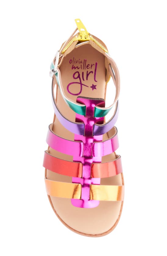 Shop Olivia Miller Kids' Rainbow Metallic Gladiator Sandal