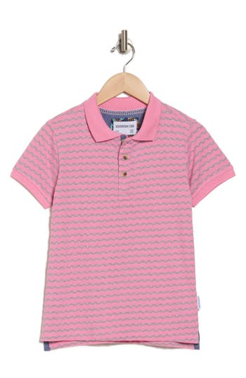 Sovereign Code Kids' Par Piqué Short Sleeve Polo In Pink