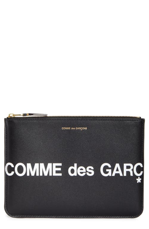 Comme des Garçons Wallets Comme des Garçons Huge Logo Zip Pouch in Black at Nordstrom