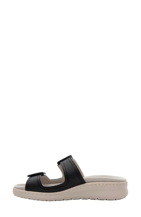Shop David Tate Frenchy Double Band Slide Sandal In Black