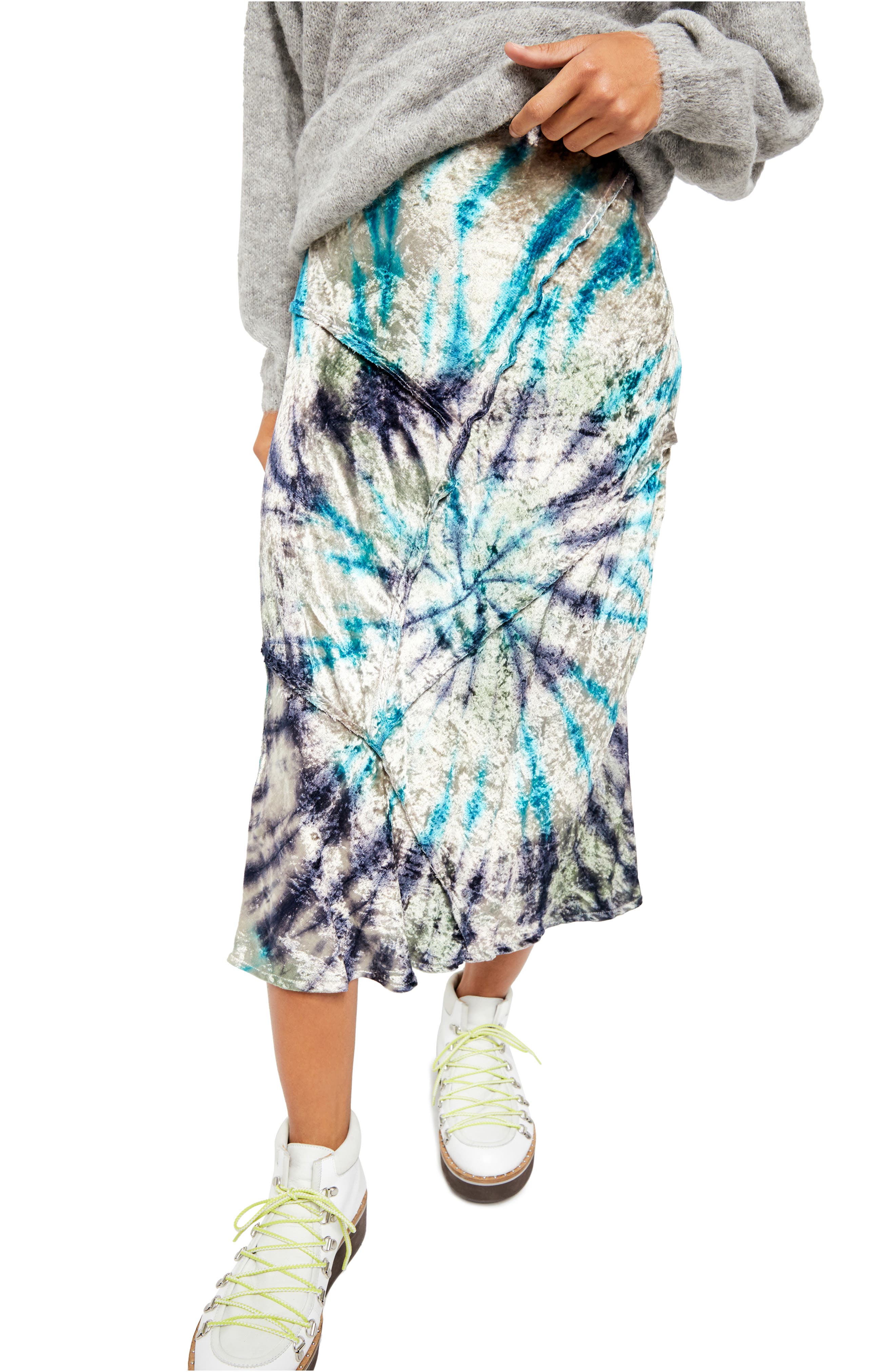 tie n dye maxi skirt