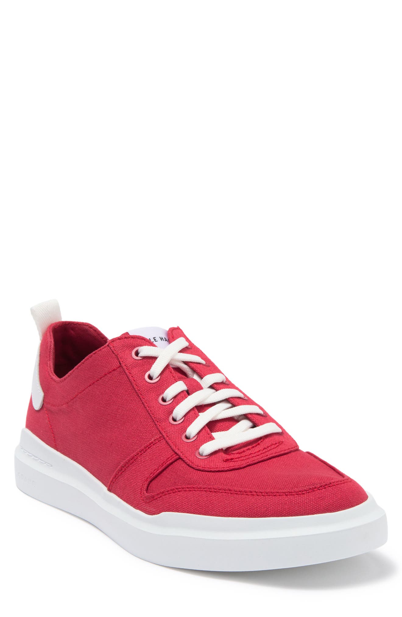 Cole Haan Grandpr Rally Canvas Court Sneaker In Tango Red