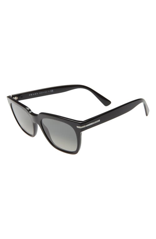 Shop Prada Pillow 56mm Rectangular Sunglasses In Black/grey Gradient