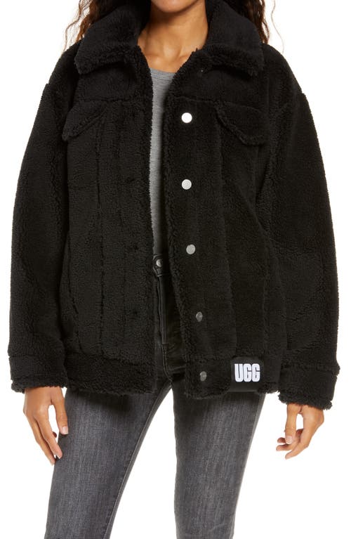 UGG(r) Fleece Trucker Jacket in Black