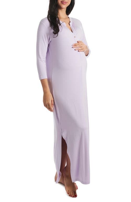 Juliana Jersey Maternity/Nursing Gown in Lavender