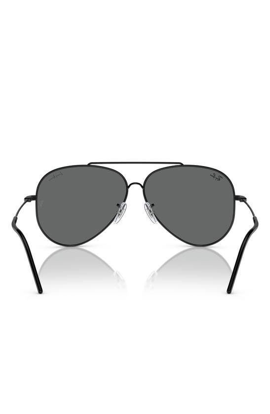 Shop Ray Ban Ray-ban Reverse 62mm Oversize Aviator Sunglasses In Black