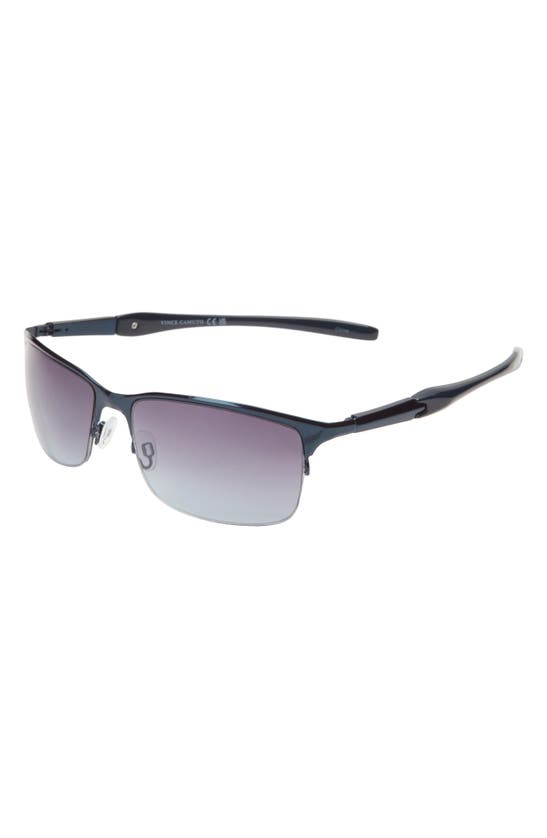Shop Vince Camuto 62mm Retro Half Rim Sunglasses In Blue