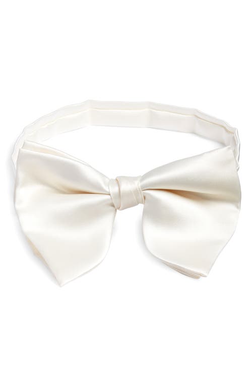 White Silk Butterfly Bow Tie