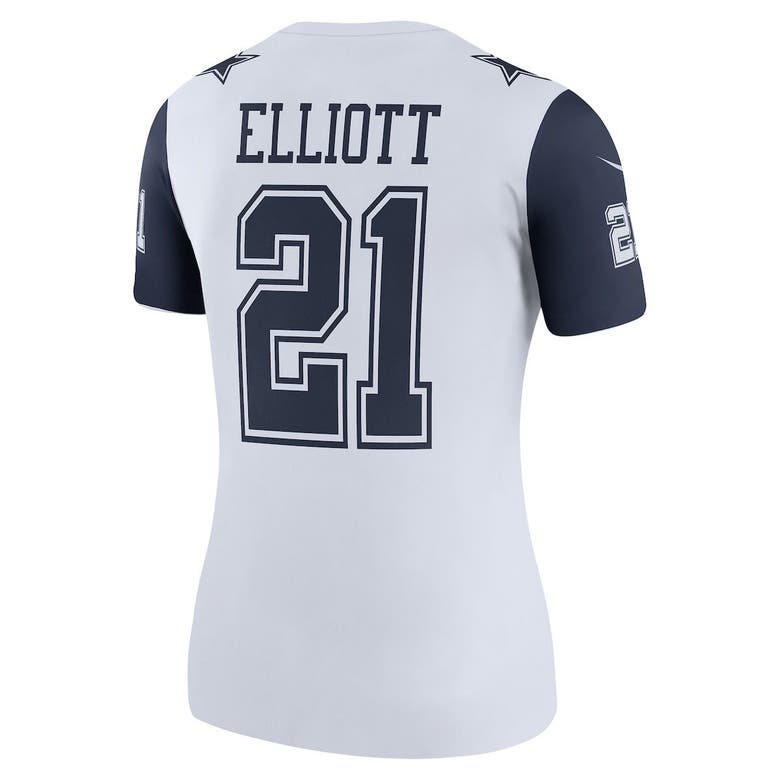 Men's Nike Ezekiel Elliott White Dallas Cowboys Color Rush Legend Player  Jersey