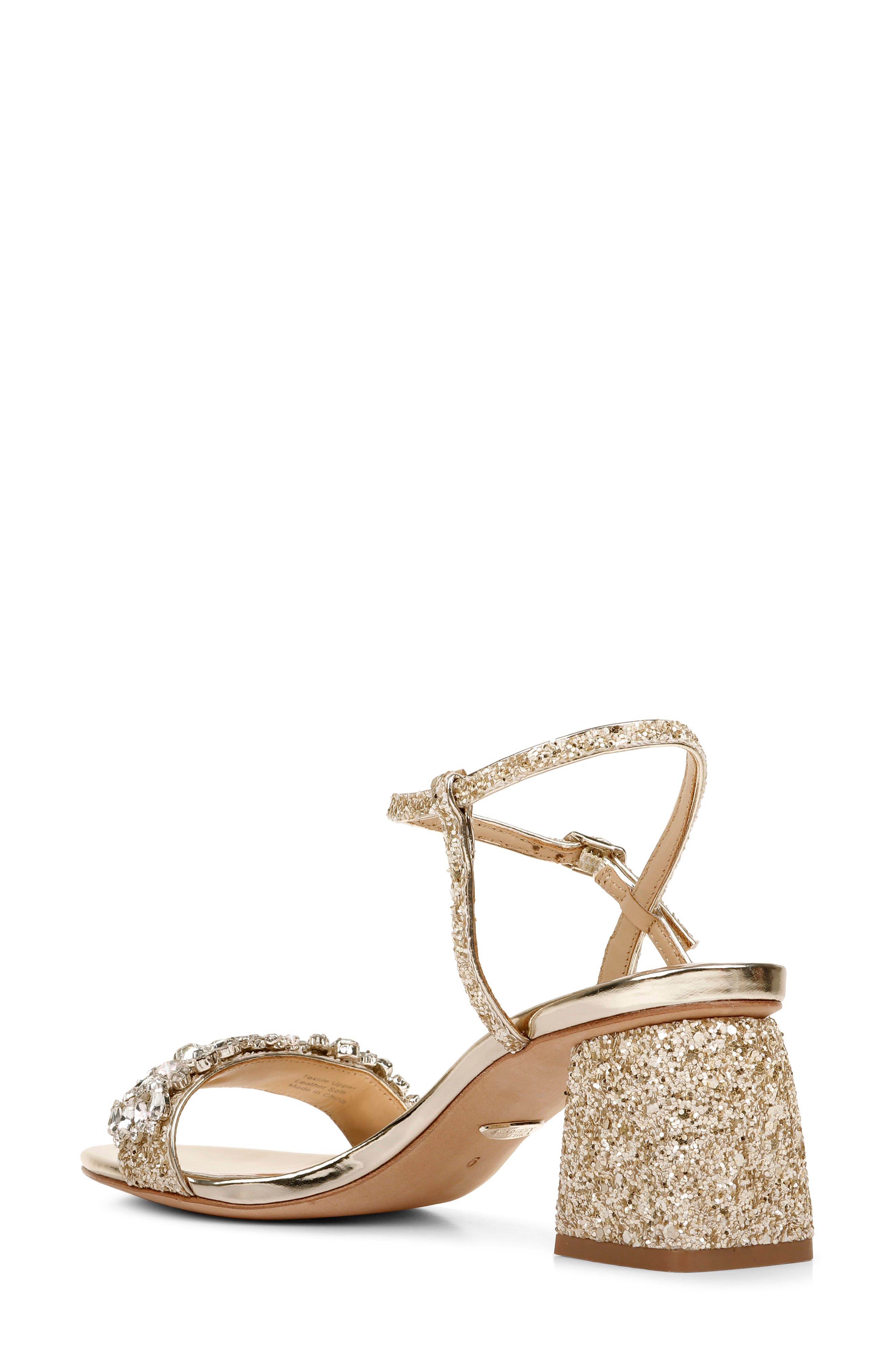 badgley mischka block heel sandals