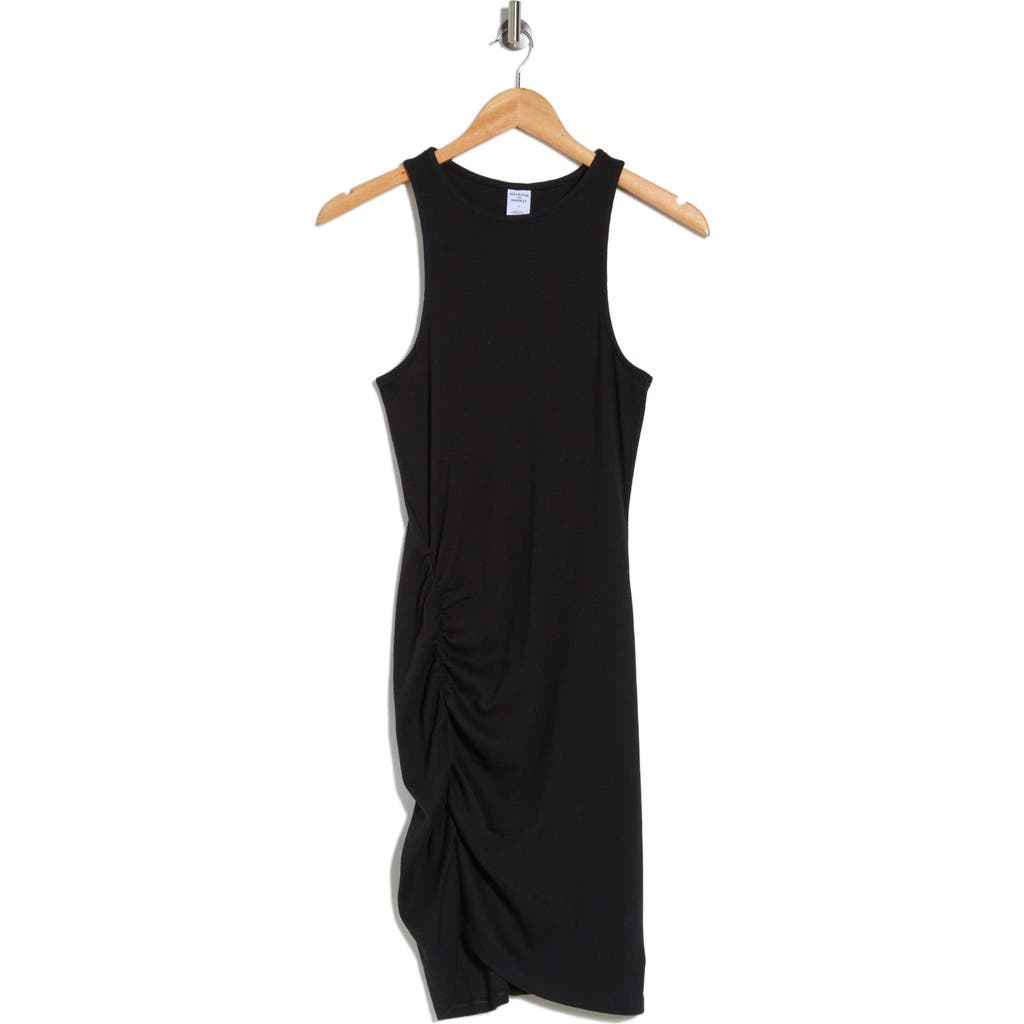 Shop Melrose And Market Ruched Racerback Dress In Black
