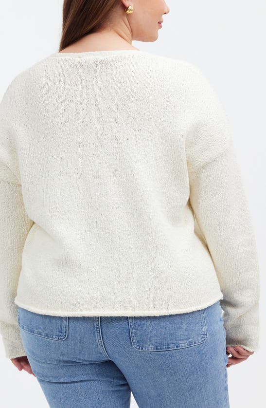 MADEWELL MADEWELL SLUB COTTON V-NECK SWEATER