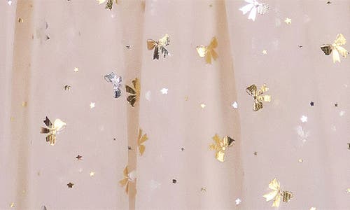 Zunie Kids' Long Sleeve Knit Tulle Dress In Ivory