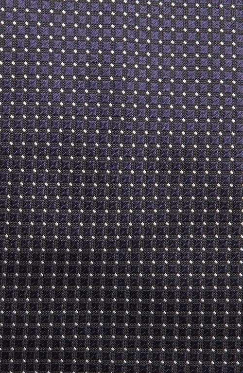 Shop Canali Neat Microdot Silk Tie In Navy