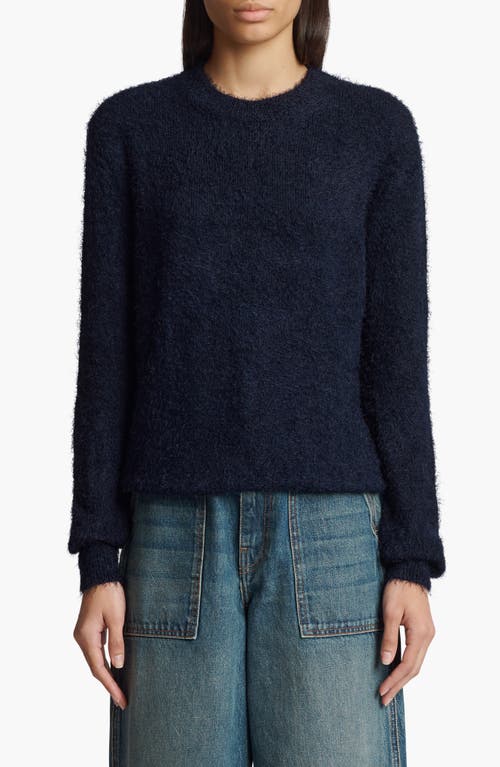 Shop Khaite Irla Silk & Cashmere Sweater In Navy